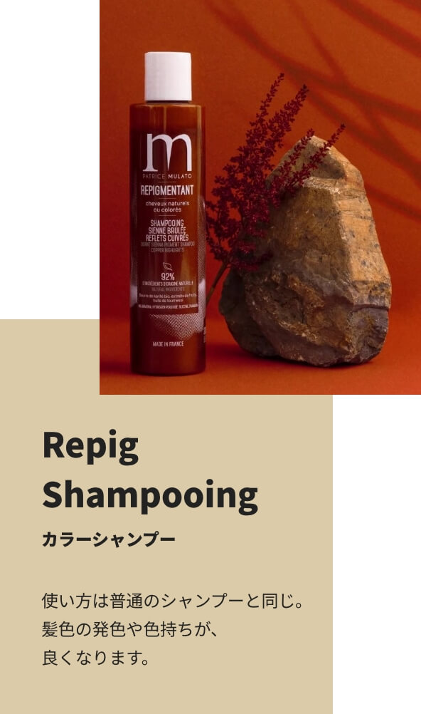 カラーシャンプー：使い方は普通のシャンプーと同じ。髪色の発色や色持ちが、良くなります。